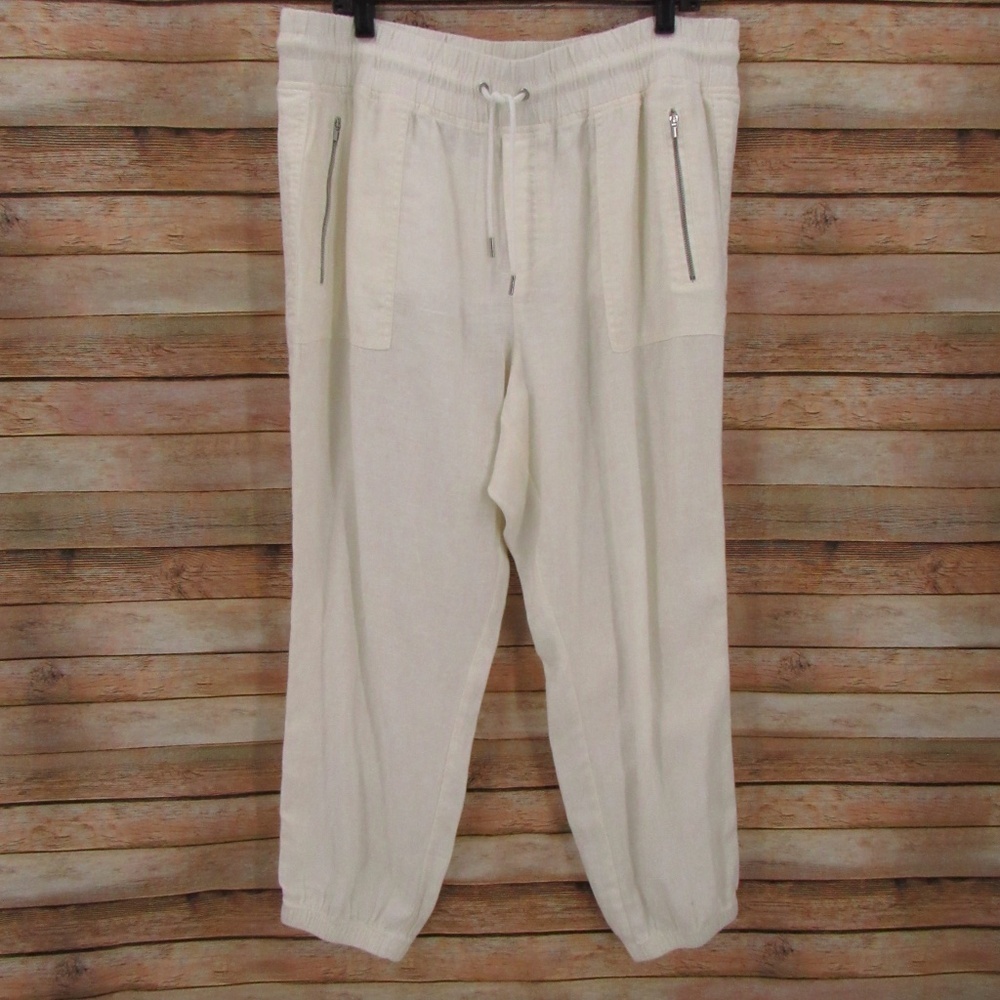 Athleta Off-White Cabo Linen Jogger 18